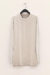 BORIS BIDJAN SABERI Long Sleeve T-Shirt LS1.2 RF F035+FTJ 00001 Faded Light Grey